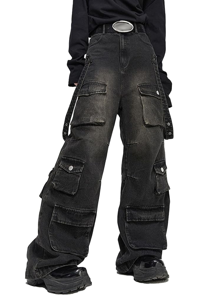 ROME BAGGY CARGO PANTS【 M 】 Mens Baggy Cargo Pants 2024 Casual Wide Leg Parachute Pants